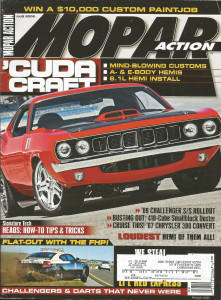 MOPAR ACTION 2009 AUG - CUDA Spcl, LiL RED, CHALLENGER & DART CONCEPTS